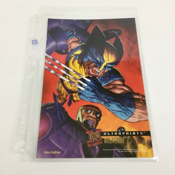 '95 Fleer Ultra Wolverine Ultraprints 6 1/2" x 10" X-Men Marvel (94’) - Picture 2 of 4